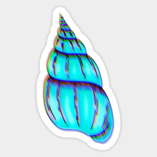 Blue Sea Shell Sticker